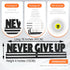 16" Never GIVE UP Race Bib Medal Hanger Holder Display Wall Rack in Long-Medal Hanger Awards Ribbon
