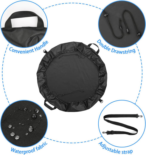 Cosmos Swimming, Wetsuit Changing Mat Beach Wetsuit Storage Bag Surfer Wet Bag Foldable Waterproof Dry Bag with Handle