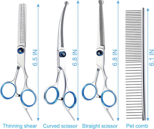 lengnoyp 5 1 in Premium Dog Grooming Scissors, Professional Dog Scissors for Grooming with Safety Round Tips, Stainless