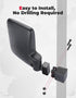 KEMIMOTO No Drilling Golf Cart Side Mirrors, Universal Folding Side View Mirrors for 0.75"-1.25" Square Rail,