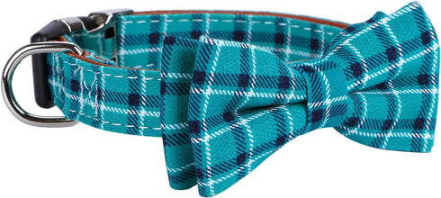 Soft & Comfy Bowtie Dog Collar, Adjustable and Detachable Bow Tie Collar for Small Medium Large Pets (Large, Pack of 1,