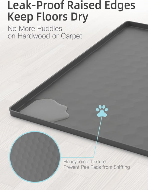 Petacola 23.4 23.4 Inch Dog Pee Pad Holder, x Silicone Potty Holder, Leak-Proof & Non-Slip Design, Protects Floors from