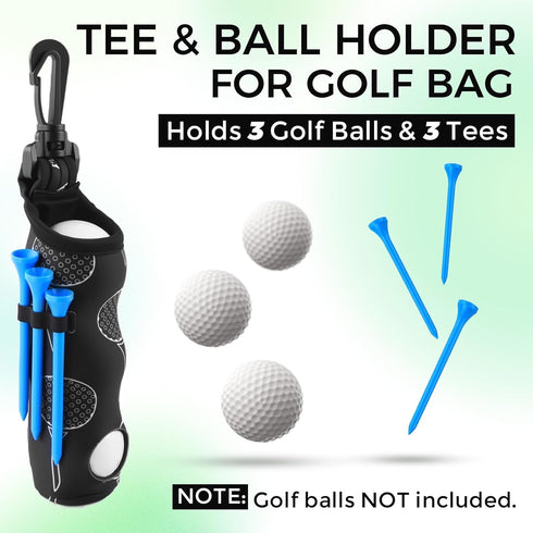 21 2 Pcs Golf Essentials Kit, Golf Club Cleaning Kit - Golf Club Brush & Golf Towel, Golf Ball Bag & Tees Holder
