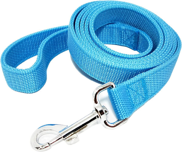 Nylon Dog Leash with 2-Layer, 4 FT/6 FT/7FT Long, 1 Inch Wide for Medium Large Dogs