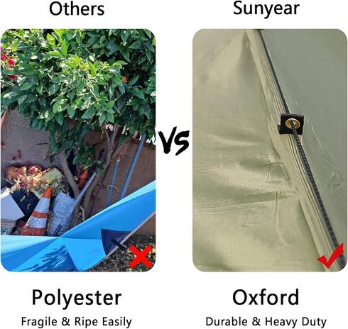 Hammock Rain Fly Tent Tarp, 32ft Long Ridgeline, 9.8x9.5ft Waterproof 210D Oxford with Guy Lines