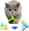 7 Piece Cat Fetch Toys, Interactive Flying Toy with 5 Propellers and 1 Spinning Top for Cats