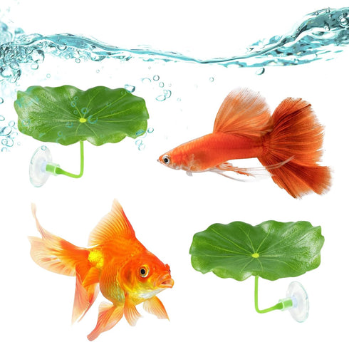 Pretwad 6 PCS Betta Fish Leaf Hammock - Soft Leaf Beds, Adjustable Plastic