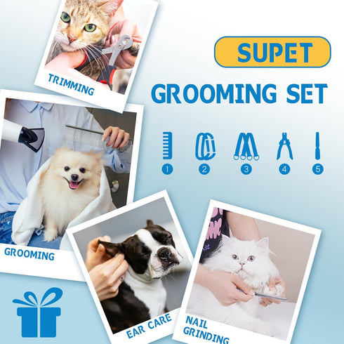Supet Dog Grooming Hammock for Small Dogs and Cats, Coral Blue, Relaxation Restraint for Nail Trimming