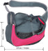 Dog and Cat Sling Carrier, Outing Breathable Shoulder Pet Dog Carrier, Travel Mesh Outdoor Safe Pet Papoose Bag, Soft Pouch and Tote Design Single Comfort Sling Handbag Tote Pouch for Travel(Rose Red)