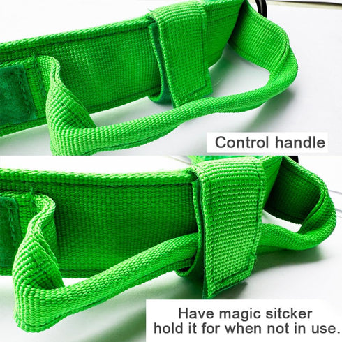 Tactical Dog Collar, Adjustable Military Dog Collar with Heavy Duty Metal Buckle and Handle for Training (Bright Green,