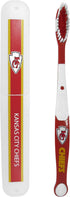 NFL Kansas City Chiefs Unisex Travel Set Toothbrush and Travel Case