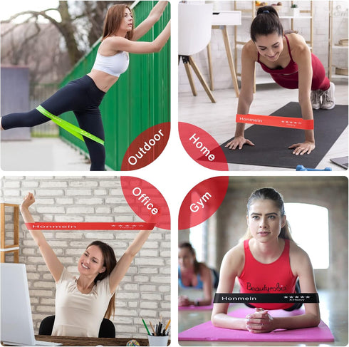 Resistance Bands for Working Out, Exercise Bands with 5 Resistance Levels for Home Fitness