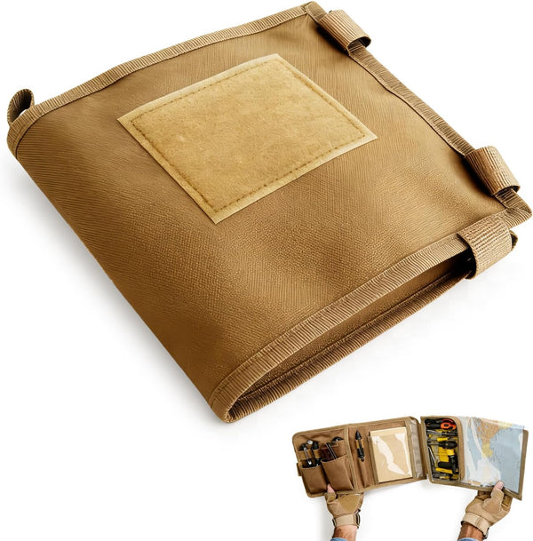 Cxomnndiw Waterproof Map Case for Land Navigation Kit - Khaki Tactical Military Pouch,