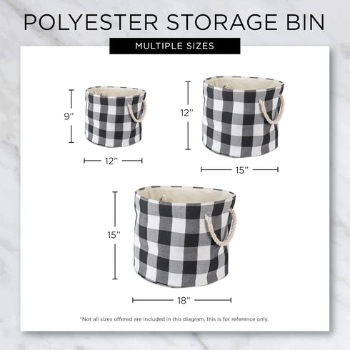 Bone Dry Pet Storage Collection, Striped Paw Patch Bin, Small Round, Black