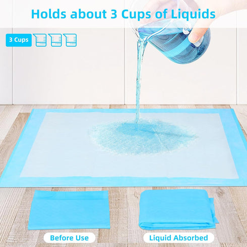FluffyDream Waterproof Dog Training Pad, Super Absorbent Housebreaking Pet Pad, Blue (30"X30", 100PCS)