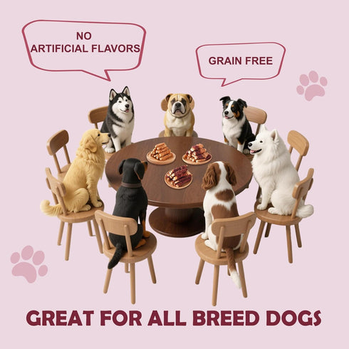 ASMPET Dog Treats Bones, Chicken & Duck Wrapped Beef Cartilage, Rawhide Free & Grain Free Dog Snacks