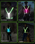 Zacro LED Reflective Vest for Running, Rechargeable Light Up Running Gear with 5 Colors, Adjustable for Men, Women, Kids