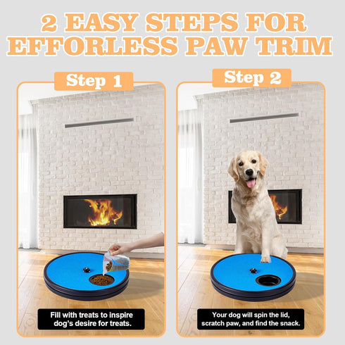Swirge 3 1 in Rotatable Dog Scratch Board with Food Storage Compartment Box Round Stress-Free Scratch Pad ABS Nail