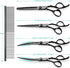 Tips,5 1 Set Dog Grooming Scissors,Black with Safety Round in Curved Dog Scissors for Grooming,Professional Pet