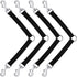 4 Pieces No Tangle Dog Leash Couplers Black Double Clip Leash for Dogs, Heavy Duty Nylon Leash Splitter for Large Dogs
