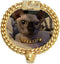 18K Gold Cat Dog Collar Kitten Puppy Wide Stainless Steel Choker, Chew Proof Cuban Link 10mm Chain with Gold Bell