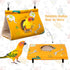 Rypet Winter Warm Bird Nest House - Hanging Hammock Velvet Shed Hut for Parrots, Parakeets, and Budgies (Yellow)