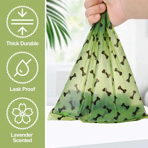 360 Count Zoyiancy Dog Poop Bags Rolls, Leak Proof Waste Bags and Bone-Shaped Dog Poop Bag Refill Rolls, Thick Strong