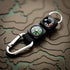 Tnyvm Black Carabiner Key Chain Compass Thermometer Metal Camping Outdoor Gadgets Hiking Survival to Multifunctional