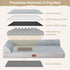 Orthopedic Dog Bed for Large Dogs, Waterproof Bed with Bolsters, Removable Washable Cover & Non-Skid Bottom (Large,