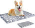 VANKEAN Dog Crate Mat, Reversible Stylish Dog Bed with Waterproof Linings and Removable Machine Washable Cover, Grey