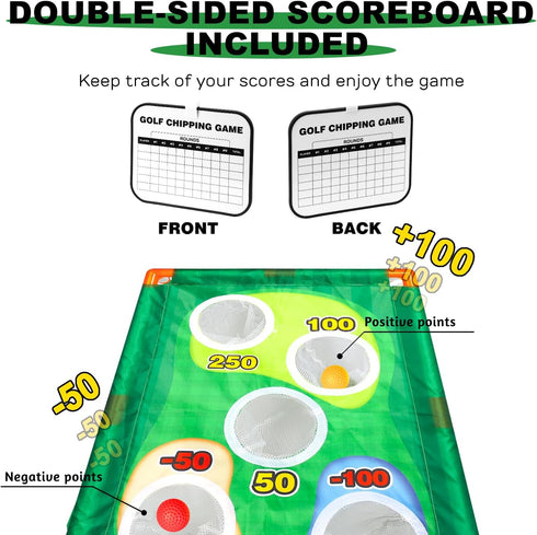 TOY Life Golf Cornhole Game, Golf Corn Hole Set Chipping Golf Game for Adults Kids Backyard Golf Game Golf Yard Corn