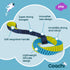Coachi Tuggi Helix Interactive Dog Toy for Tug of War & Play | Strong Lightweight Bungee Handle for Training