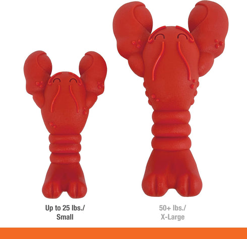 Nylabone Lobster Dog Toy Power Chew, Cute Toys for Aggressive Chewers with a Funny Twist! Filet Mignon Flavor,