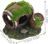 GLEAVI Aquarium Decoration Hideout Resin Shrimp Breeding Cave Barrel Design Fish Tank Shelter with Moss for Small Fish