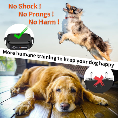 Vibrating Dog Collar No Shock with Controller 3300ft Range, Vibration Collar for Small Medium Large Dogs