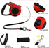 Retractable Dog Leash, Heavy Duty Leash for Small Dog or Cat up to 26 lbs, 360° Tangle-Free Strong Nylon Tape (16FT Red)