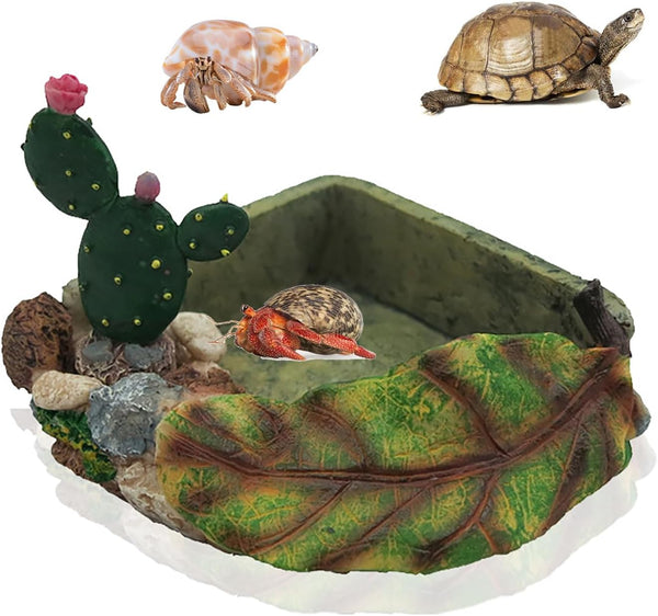 JINJUMEI Hermit Crab Food Dish, Resin Hermit Crab Food & Water Bowl, Hermit