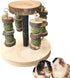 Genrico Gerbil Toys | Multifunctional Natural Wood Teether Treats - Gnawing Toys - for Gnawing and Chewing Small Pets