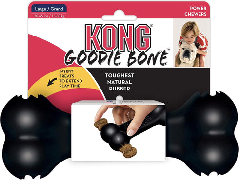 KONG Extreme Flyer and Extreme Goodie Bone - Tough Dog Toys for Power Chewers, for Large Dogs