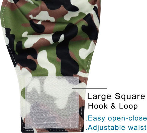 Dogs,3 Pack JoyDaog Reusable Belly Bands for Small Premium Washable Dog Diapers Male Puppy Nappies Wrap Camo,M