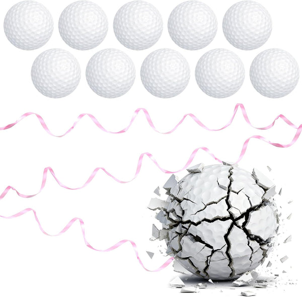 Tasdurian 12 Pcs Prank Golf Balls Funny Exploding Golf Ball with Streaming Ribbon