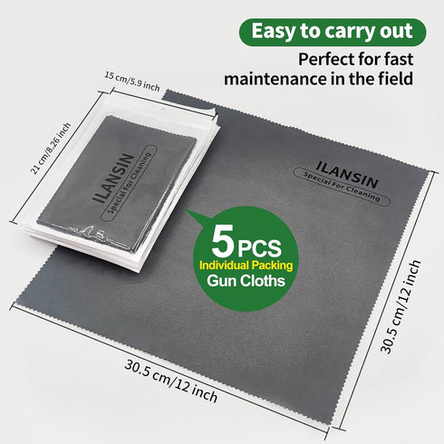 10/6Pack Pack Packaged-Gun Technology Microfiber Black/Gray Gun Cleaning Cloth-Large Size-Lint Free-Reusable Cleaning
