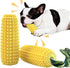Dog Chew Toys for Aggressive Chewers - Corn Interactive Squeaky Toys for Medium Breed, Tough Rubber