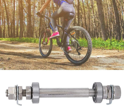 ycle Wheel Hub Axle, Metal Front Rear Solid Shaft Lever Bike Repair Tool Accessories for Mountain BMX