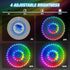 2 Pack 45 14 HYES Light up Flying Discs for Kids, LEDs, Lighting Modes, Rechargeable Glow in The Dark Flying Ring