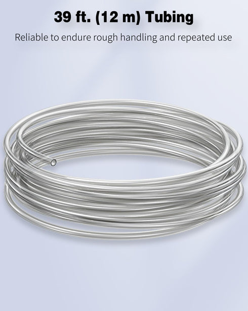 Pawfly 39 Feet Aquarium Airline Tubing, Standard 3/16" Kink-Resistant PVC Hose for Fish Tank