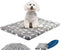 KROSER Reversible Dog Crate Pad Mat, Cool & Warm, Machine Washable, Grey & Navy Star Pattern for Small to XXX-Large Dogs