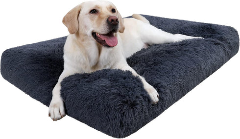 Orthopedic Extra Large Dog Bed, Washable with Removable Cover, Waterproof Crate Bed, Non-Slip Bottom, Fluffy Pet Bed