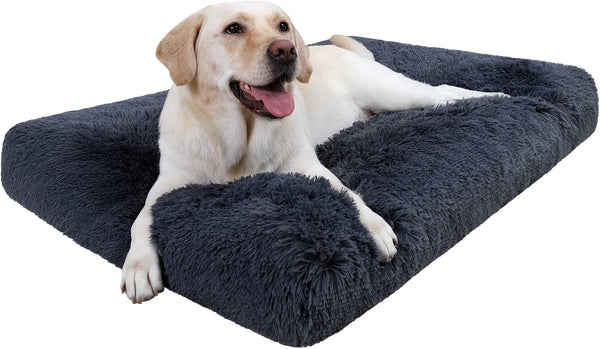 Orthopedic Extra Large Dog Bed, Washable with Removable Cover, Waterproof Crate Bed, Non-Slip Bottom, Fluffy Pet Bed
