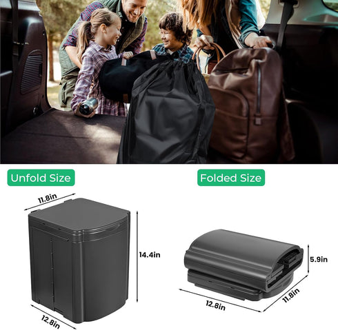 Cnyrbt Portable Camping Toilet with Lid,Portable Folding Toilet Travel Portable Potty for Adult Camping, Hiking, Car